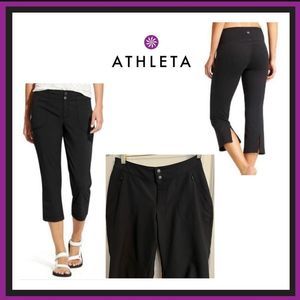 Athleta Black Metro Athletic Performance Capris in Black Size 6